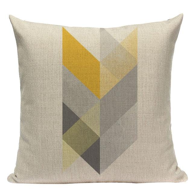 Housse de coussin géométrique personnalisée, décoration nordique pour la maison, taie d'oreiller en forme de cerf jaune de haute qualité