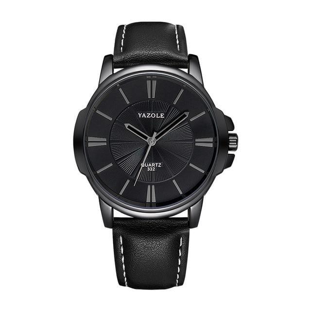 Newest YAZOLE Mens Watches Top Brand Luxury Blue Glass Watch Men Watch Waterproof Leather Roman Men's Watch Male Clock relojes