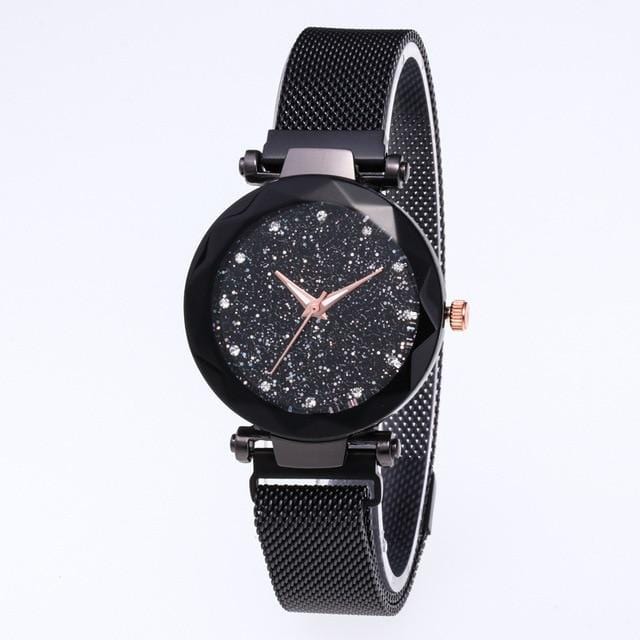 Reloj Mujer luxe ciel étoilé femmes montres or magnétique maille ceinture bande montre femmes mode robe montre-bracelet Zegarek Damski