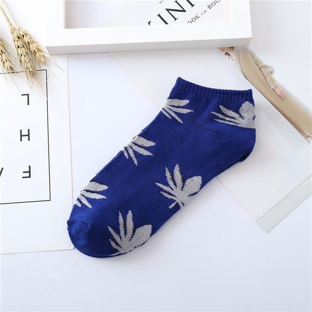 Mode nouveauté hommes chaussettes colorées respirant chaussettes feuille d'érable confortable coton chaussettes courtes Harajuku cadeaux pour hommes