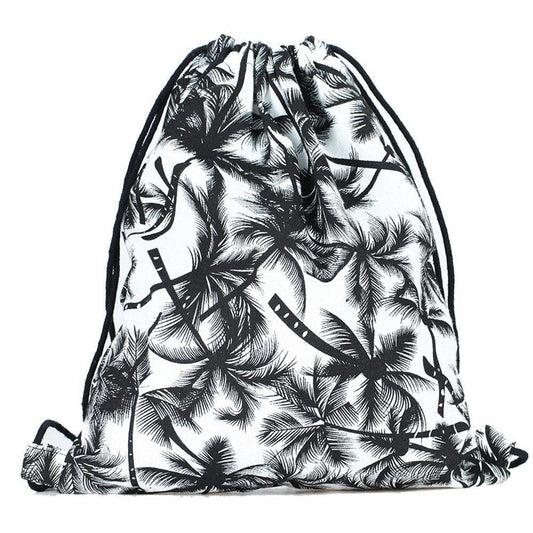 Palm trees Print Drawstring Bag
