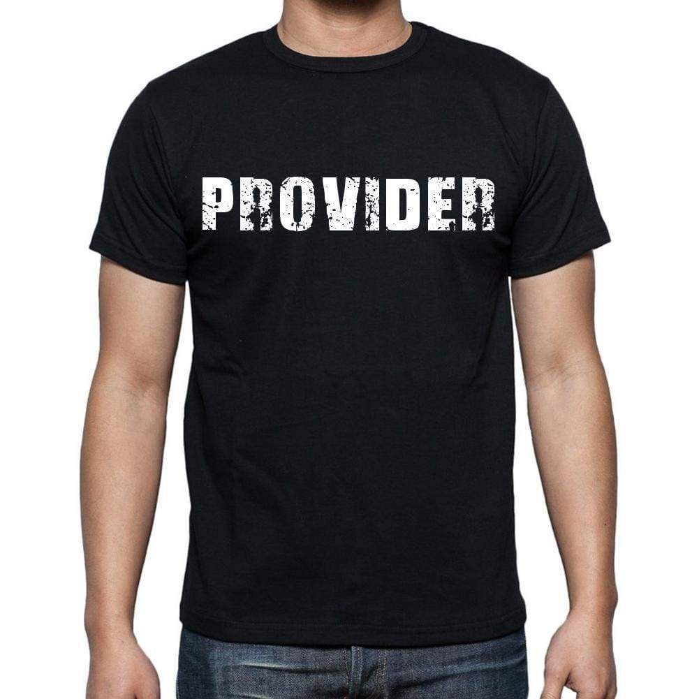 Provider White Letters Mens Short Sleeve Round Neck T-Shirt 00007