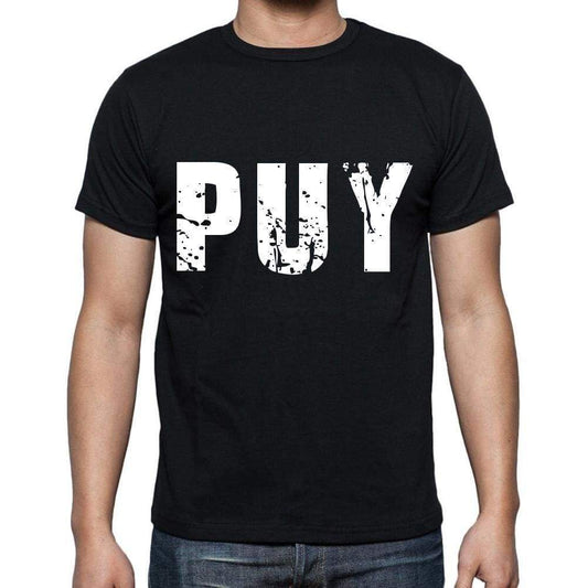 Puy Men T Shirts Short Sleeve T Shirts Men Tee Shirts For Men Cotton Black 3 Letters - Casual