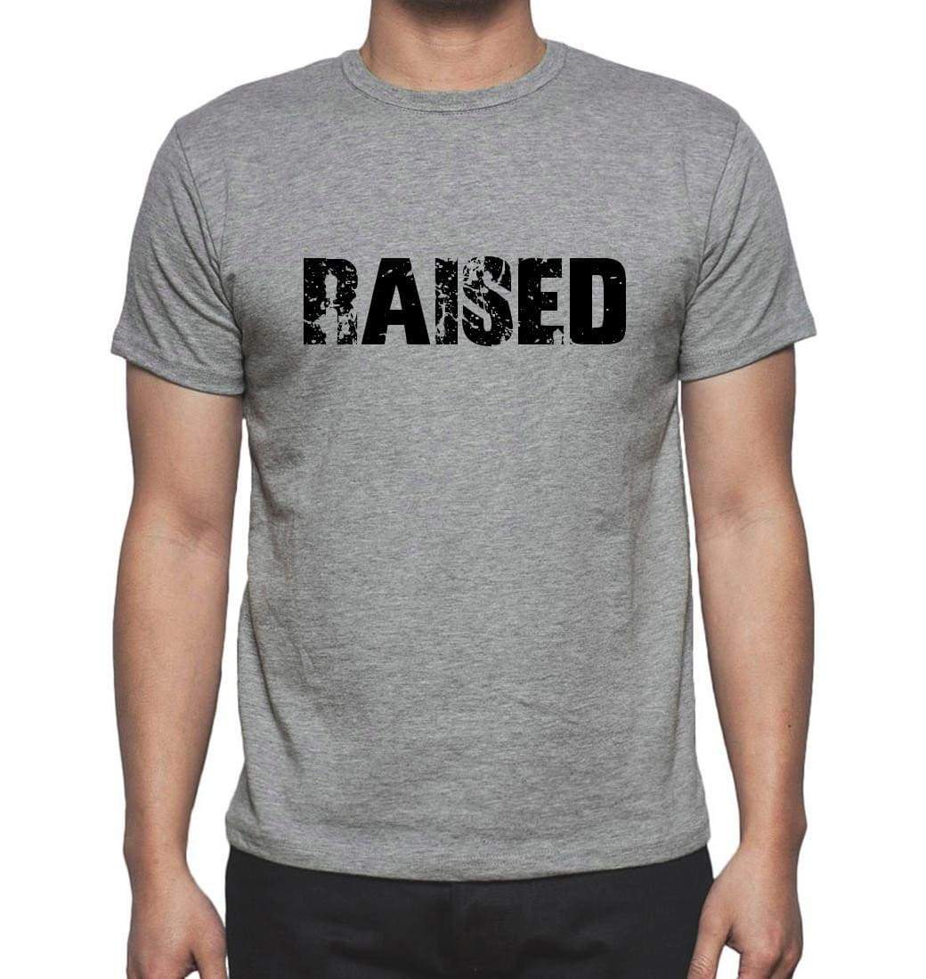 Raised Grey Mens Short Sleeve Round Neck T-Shirt 00018 - Grey / S - Casual
