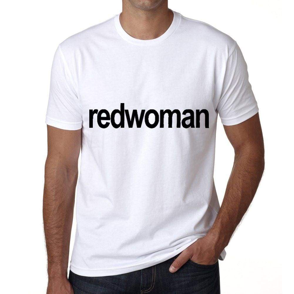 Red Woman Mens Short Sleeve Round Neck T-Shirt 00069