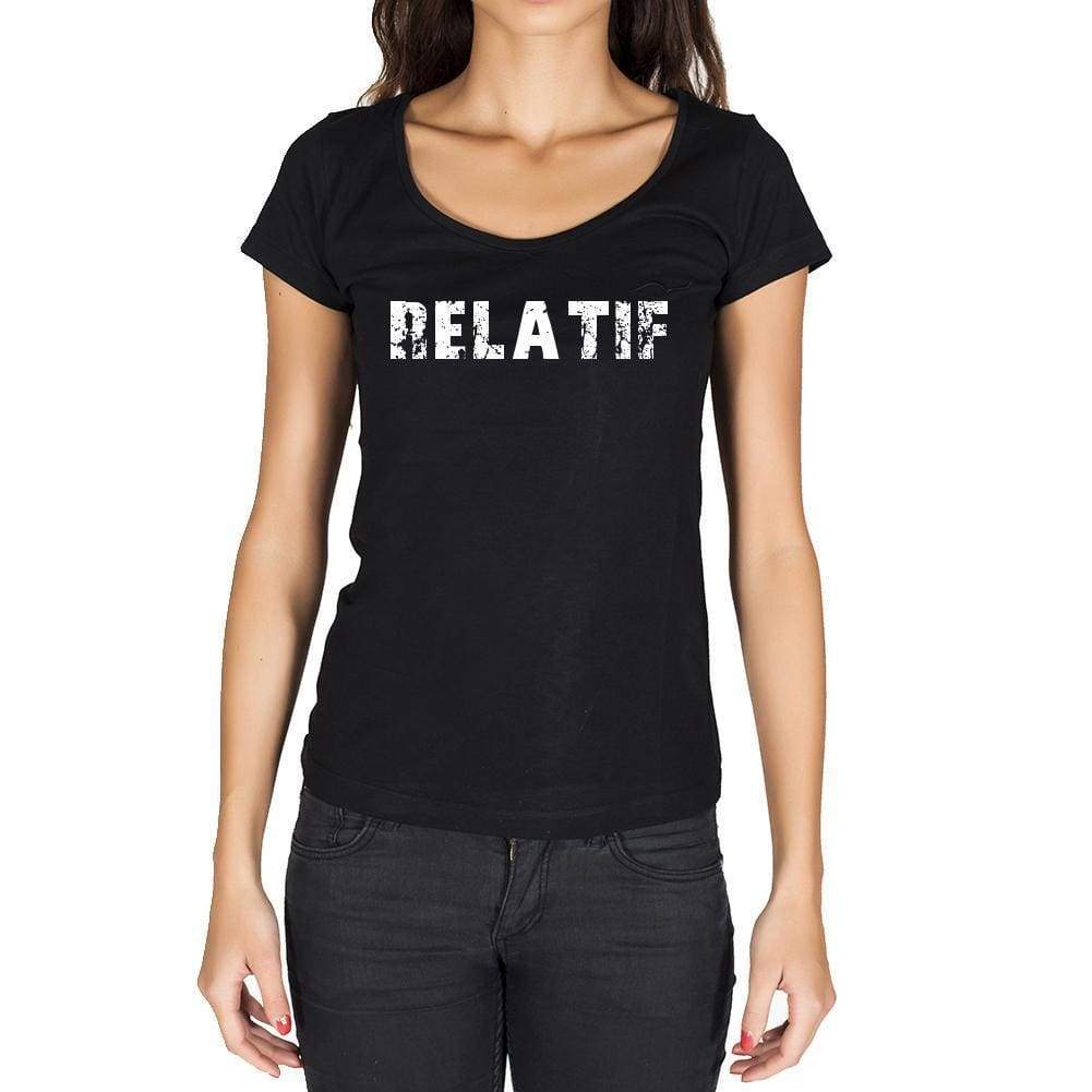 Relatif French Dictionary Womens Short Sleeve Round Neck T-Shirt 00010 - Casual