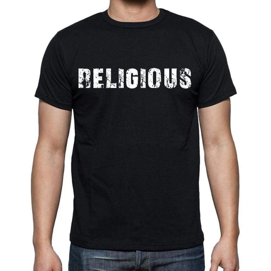 Religious White Letters Mens Short Sleeve Round Neck T-Shirt 00007
