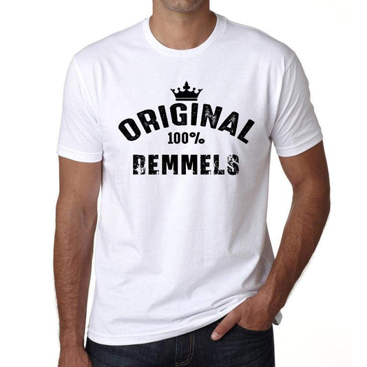 Remmels 100% German City White Mens Short Sleeve Round Neck T-Shirt 00001 - Casual