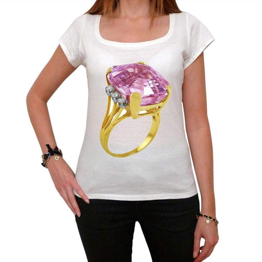 Rings Bague Kunzite Diamonds Light Pink Gold Princess Bride Womens T-Shirt