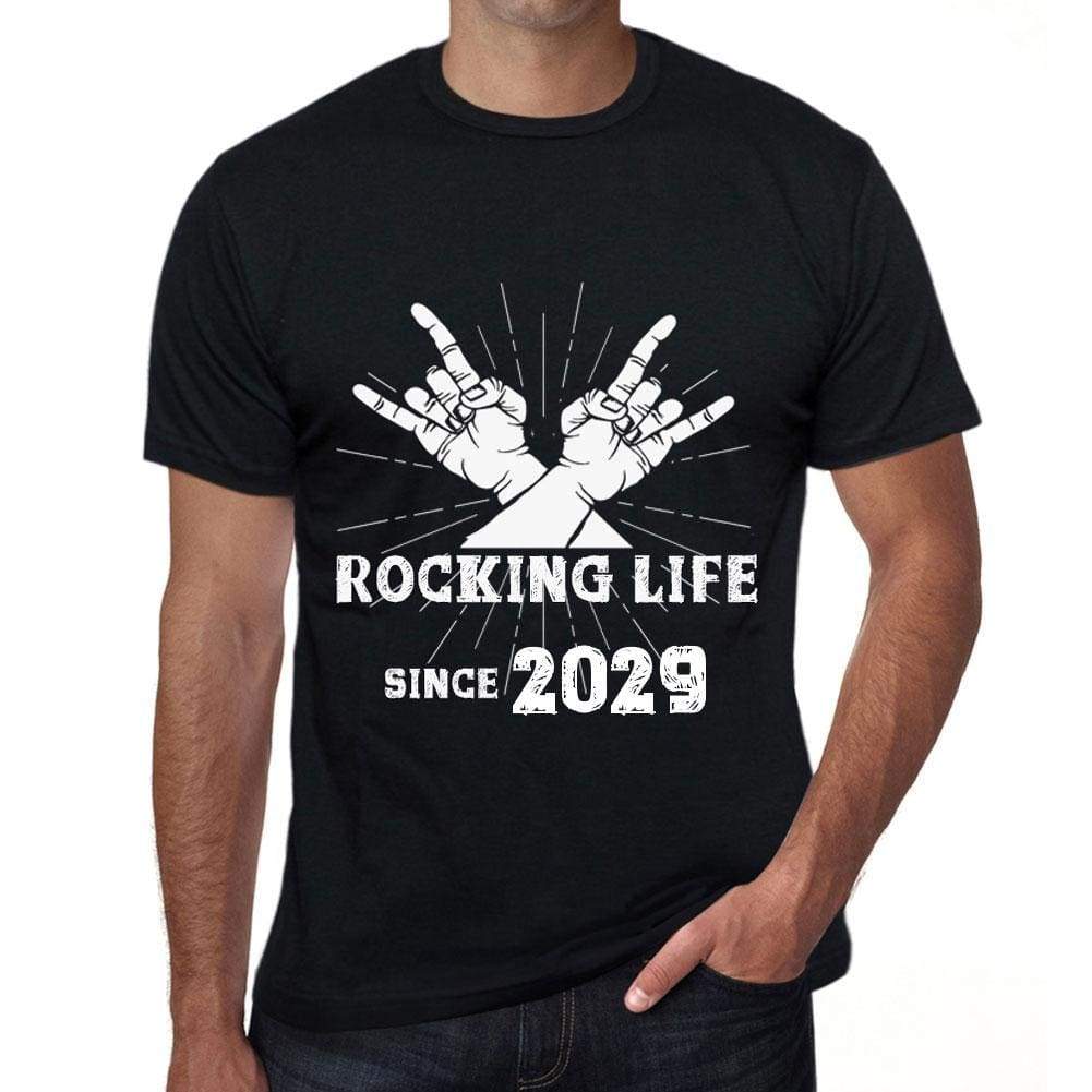 Rocking Life Since 2029 Mens T-Shirt Black Birthday Gift 00419 - Black / Xs - Casual
