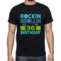 Rockin&rollin 36 Black Mens Short Sleeve Round Neck T-Shirt Gift T-Shirt 00340 - Black / S - Casual