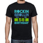 Rockin&rollin 58 Black Mens Short Sleeve Round Neck T-Shirt Gift T-Shirt 00340 - Black / S - Casual