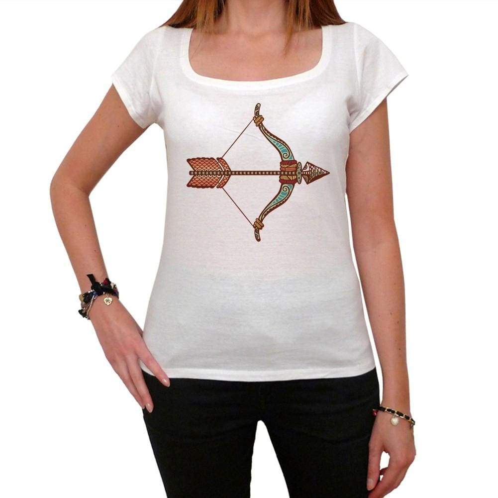 Sagittarius Zodiac Sign White Womens T-Shirt 100% Cotton 00214