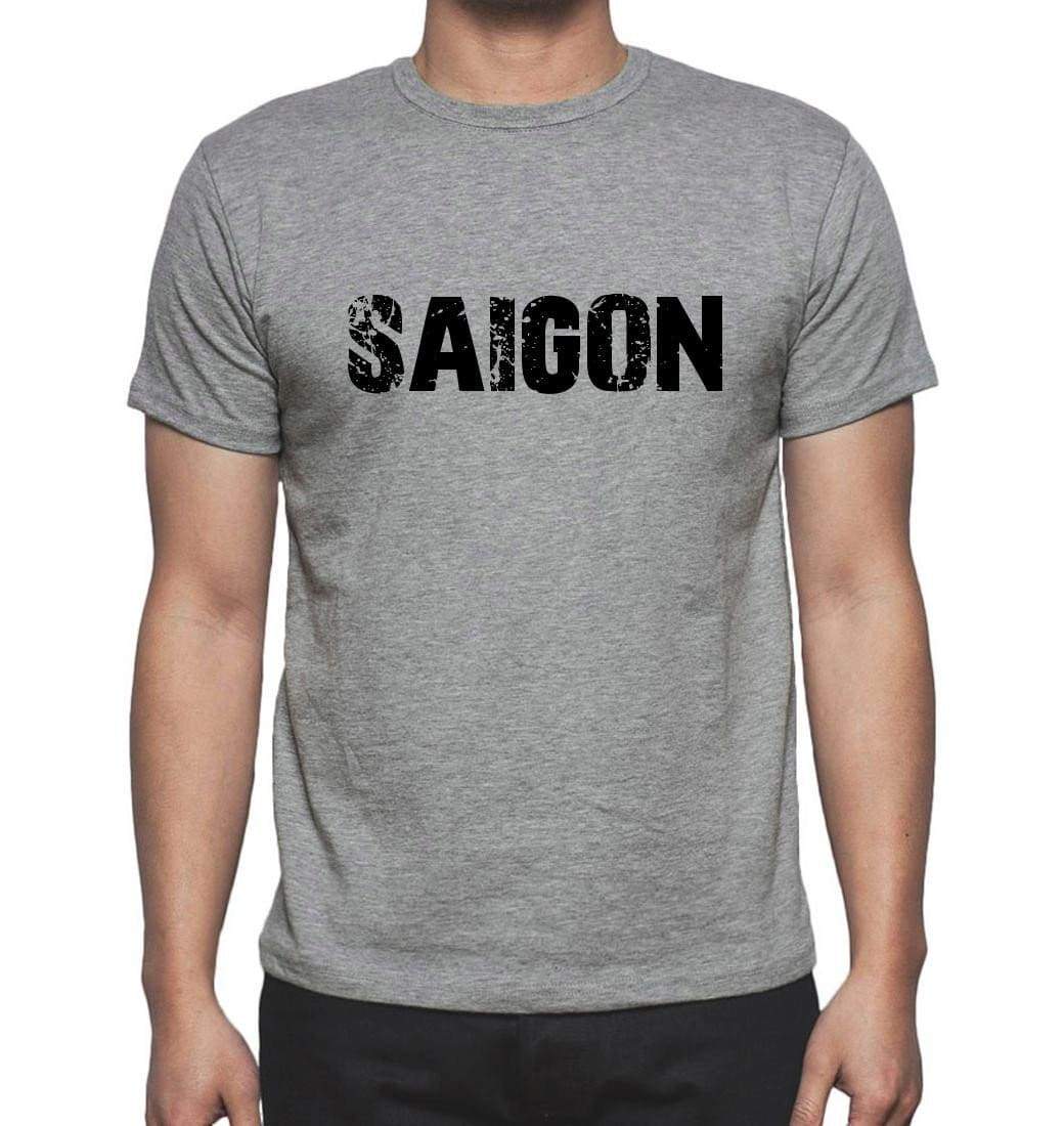 Saigon Grey Mens Short Sleeve Round Neck T-Shirt 00018 - Grey / S - Casual