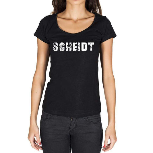 Scheidt German Cities Black Womens Short Sleeve Round Neck T-Shirt 00002 - Casual