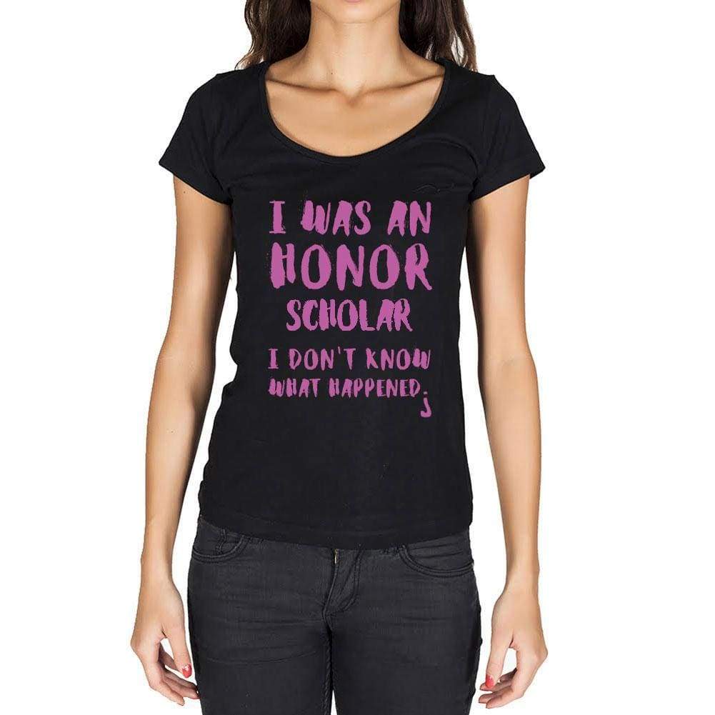 SCHOLAR, What happened, Black, <span>Women's</span> <span><span>Short Sleeve</span></span> <span>Round Neck</span> T-shirt, gift t-shirt 00317 - ULTRABASIC