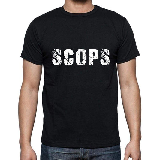 Scops Mens Short Sleeve Round Neck T-Shirt 5 Letters Black Word 00006 - Casual