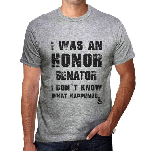 Senator What Happened Grey Mens Short Sleeve Round Neck T-Shirt Gift T-Shirt 00319 - Grey / S - Casual