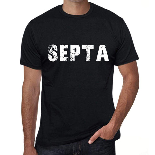 Septa Mens Retro T Shirt Black Birthday Gift 00553 - Black / Xs - Casual