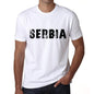 Serbia Mens T Shirt White Birthday Gift 00552 - White / Xs - Casual