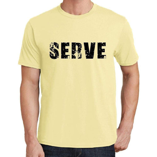 Serve Mens Short Sleeve Round Neck T-Shirt 00043 - Yellow / S - Casual