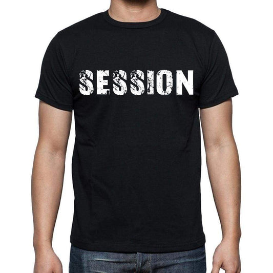 Session White Letters Mens Short Sleeve Round Neck T-Shirt 00007