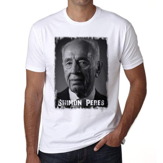 Shimon Peres 6 Shimon Peres Tshirt Mens White Tee 00239