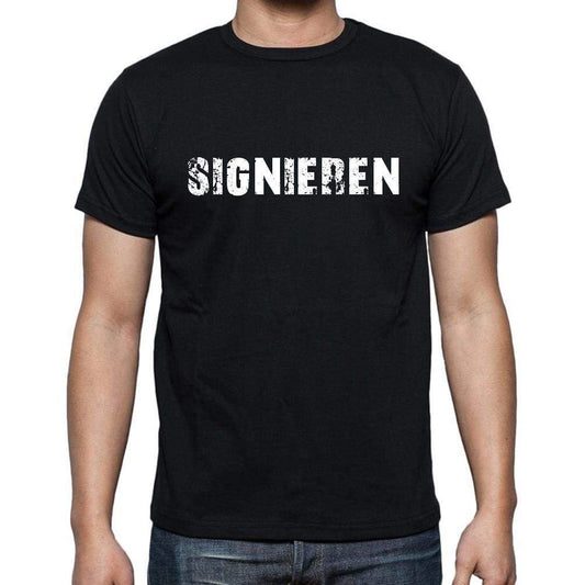 Signieren Mens Short Sleeve Round Neck T-Shirt - Casual