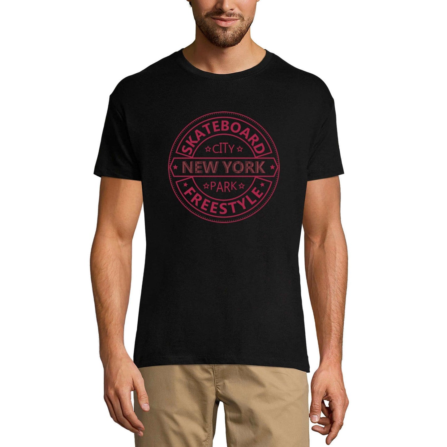 ULTRABASIC Men's T-Shirt Skateboard New York City - Park Freestyle Tee Shirt