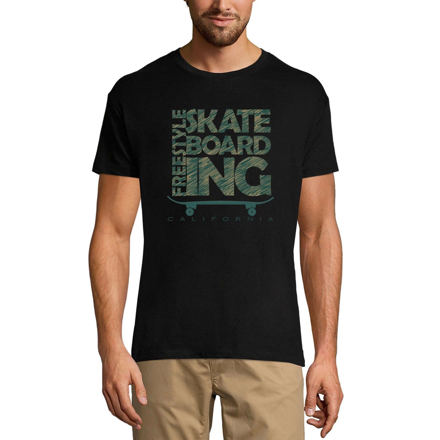 ULTRABASIC Men's Novelty T-Shirt Freestyle Skate Boarding - Park Freestyle Tee Shirt