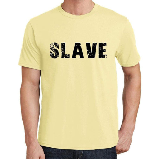 Slave Mens Short Sleeve Round Neck T-Shirt 00043 - Yellow / S - Casual