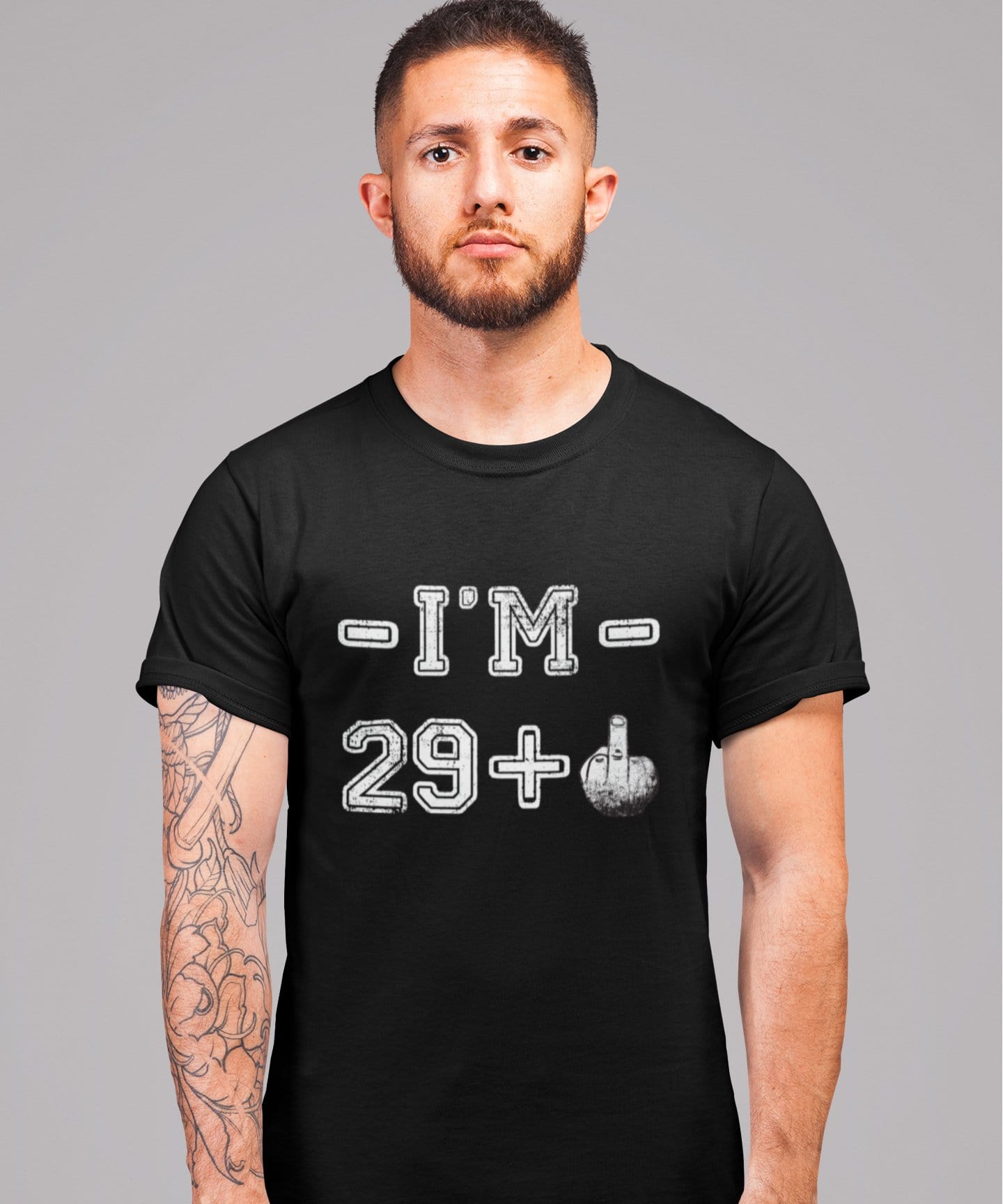 I'm 29 Plus Men's T-shirt Noir Anniversaire Cadeau 00444