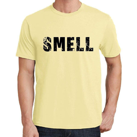 Smell Mens Short Sleeve Round Neck T-Shirt 00043 - Yellow / S - Casual