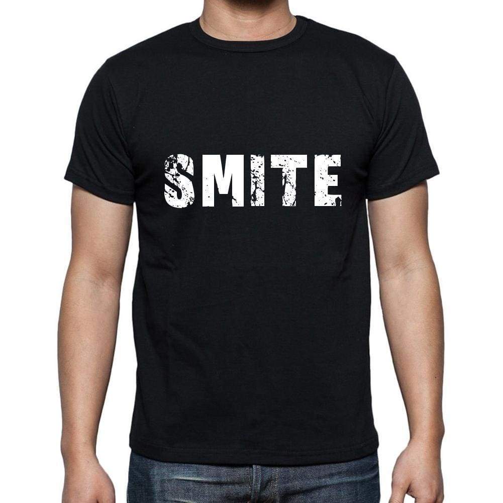 smite Men's Short Sleeve Round Neck T-shirt , 5 letters Black , word 00006 - Ultrabasic