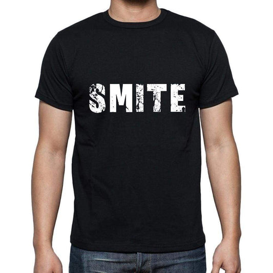 smite Men's Short Sleeve Round Neck T-shirt , 5 letters Black , word 00006 - Ultrabasic