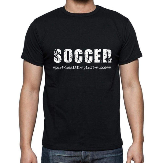 Soccer Sport-Health-Spirit-Success Mens Short Sleeve Round Neck T-Shirt 00079 - Casual