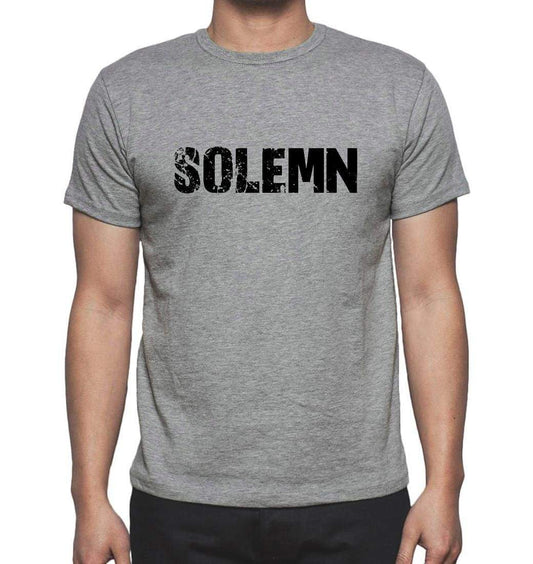 Solemn Grey Mens Short Sleeve Round Neck T-Shirt 00018 - Grey / S - Casual