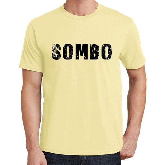 Sombo Mens Short Sleeve Round Neck T-Shirt 00043 - Yellow / S - Casual