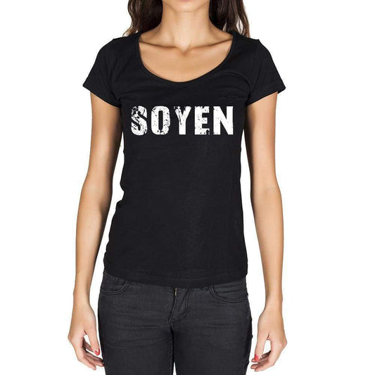 Soyen German Cities Black Womens Short Sleeve Round Neck T-Shirt 00002 - Casual