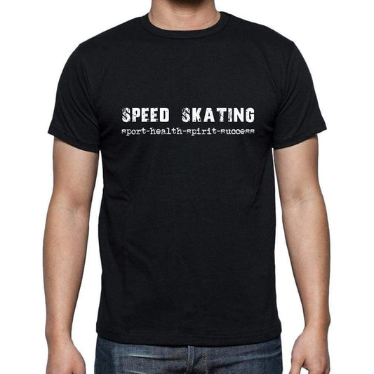 Speed Skating Sport-Health-Spirit-Success Mens Short Sleeve Round Neck T-Shirt 00079 - Casual