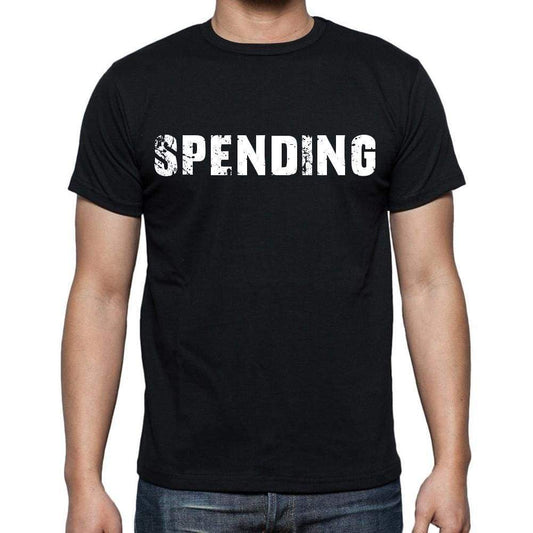 Spending Mens Short Sleeve Round Neck T-Shirt Black T-Shirt En