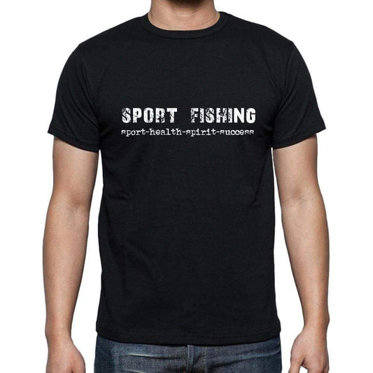 Sport Fishing Sport-Health-Spirit-Success Mens Short Sleeve Round Neck T-Shirt 00079 - Casual