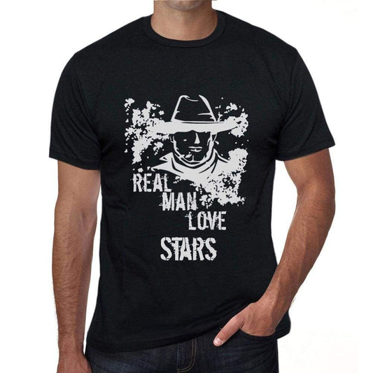 Stars Real Men Love Stars Mens T Shirt Black Birthday Gift 00538 - Black / Xs - Casual