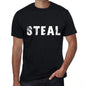 Steal Mens Retro T Shirt Black Birthday Gift 00553 - Black / Xs - Casual