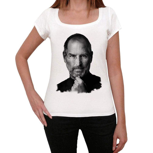 Steve Jobs Womens T-Shirt White Birthday Gift 00514 - White / Xs - Casual