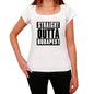 Straight Outta Budapest Womens Short Sleeve Round Neck T-Shirt 00026 - White / Xs - Casual
