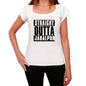 Straight Outta Jabalpur Womens Short Sleeve Round Neck T-Shirt 00026 - White / Xs - Casual