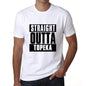 Straight Outta Topeka Mens Short Sleeve Round Neck T-Shirt 00027 - White / S - Casual