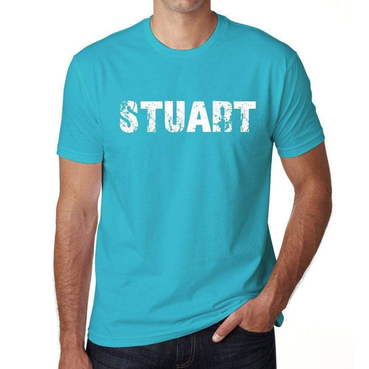 Stuart Mens Short Sleeve Round Neck T-Shirt 00020 - Blue / S - Casual