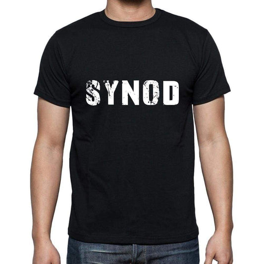 Synod Mens Short Sleeve Round Neck T-Shirt 5 Letters Black Word 00006 - Casual